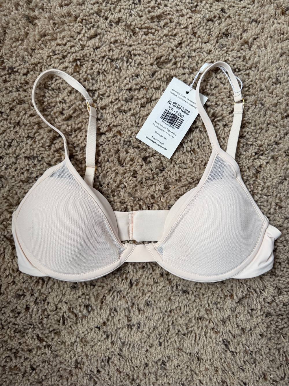 NWT Pepper All You Bra Classic 32B Sand